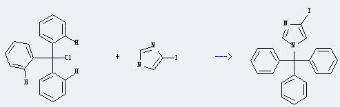 4(5)-Iodo-1(H)-Imidazole can react with chloro-triphenyl-methane to get 4-Iodo-1-tritylimidazole